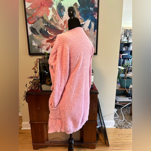 Fuzzy Pink Robe and Pant Set - Picture 2 of 4